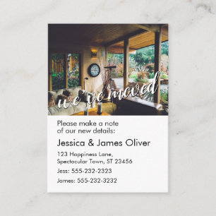 De Visita Hemos movido la tarjeta con la foto interior