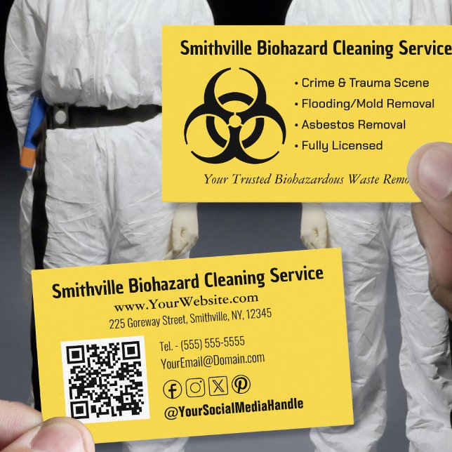 De Visita Industria del Bioriesgo - Personalizar - Tarjeta d (Biohazard Industry - Customize - Business Card by Office Accessories Shop)