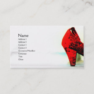 De Visita La tarjeta roja del perfil del zapato