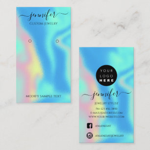 De Visita Logotipo Personalizado tarjeta joyería social Hol