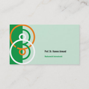 De Visita Logotipo redondo abstracto verde naranja tarjeta d
