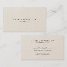 Lujo Tarjeta Profesional Minimalista Personalizada