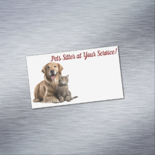 De Visita Magnética ¡Los mascotas se sientan en sus servicios! Tarjeta