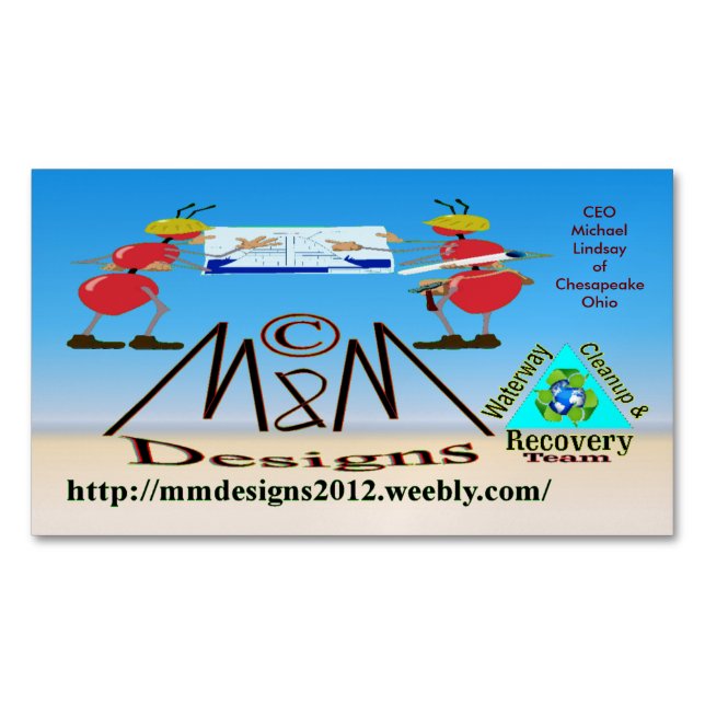 De Visita Magnética M & M Deisgns Tarjeta BIZ 2 (Anverso)