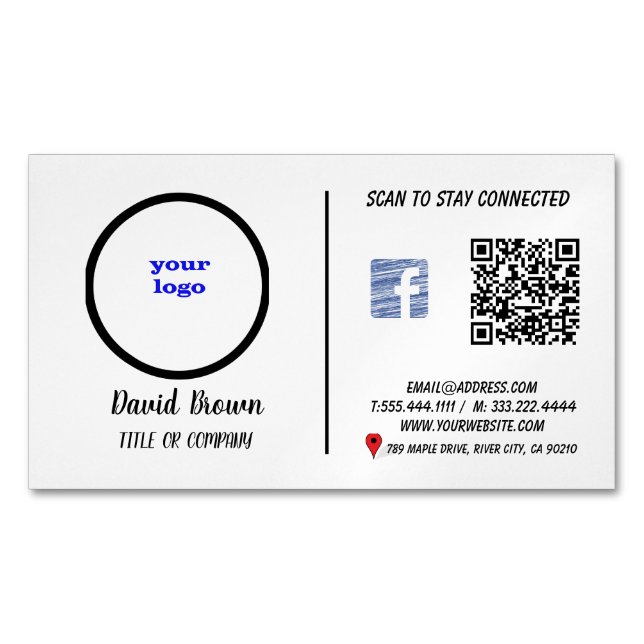 De Visita Magnética Tarjeta profesional con un moderno e innov (Anverso)