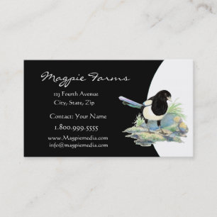 De Visita Magpie Farms Personalizado Bird Naturaleza Tarjeta
