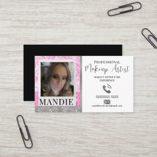 De Visita Maquillaje Creativo Pelo Pestaña Código QR Tarjeta