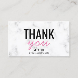 De Visita Marble Pink Gracias Tarjeta 