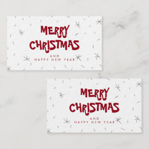 De Visita Merry Christmas White Snow Mini Tarjeta Regalo