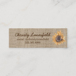 De Visita Minitarjeta Rustic Sunflower