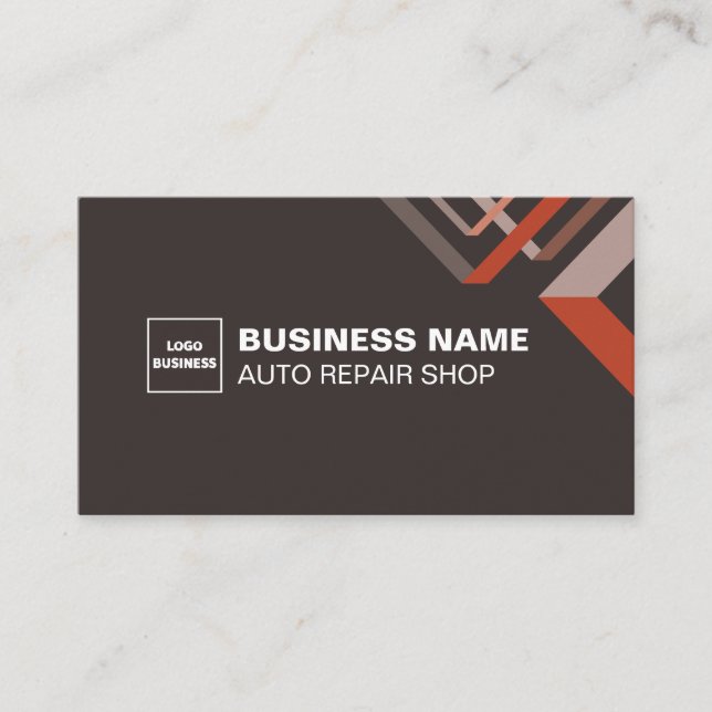 De Visita Moderna Auto Mechanics Car Service Tarjeta BS (Anverso)