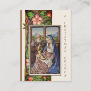 De Visita Natividad Novena Jesús María Santa Tarjeta