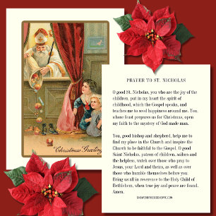 De Visita Navidades Vintage Tarjeta Oratoria St. Nicholas
