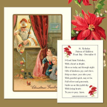 Navidades Vintage Tarjeta Oratoria St. Nicholas