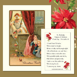 De Visita Navidades Vintage Tarjeta Oratoria St. Nicholas
