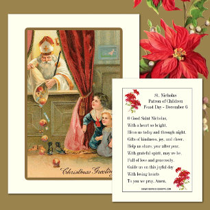 De Visita Navidades Vintage Tarjeta Oratoria St. Nicholas