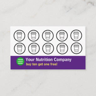 De Visita Nutrición Tarjeta Punch Company Purple