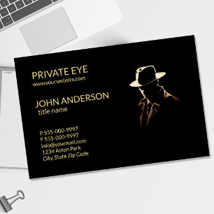 De Visita Ojo privado Investigador privado moderno Tarjeta d