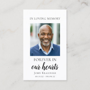 De Visita Para siempre en nuestros corazones tarjeta funerar