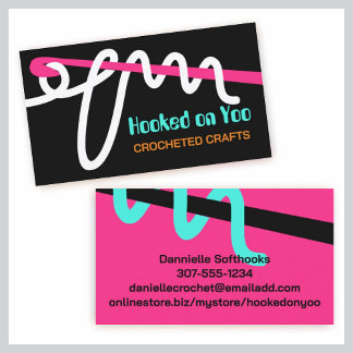 De Visita Personalizado crochet gancho loopy yarda tarjeta d
