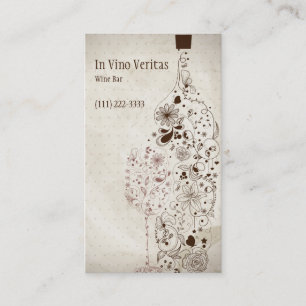 De Visita Personalizado Elegante Vintage Wine Bar - Tarjeta 