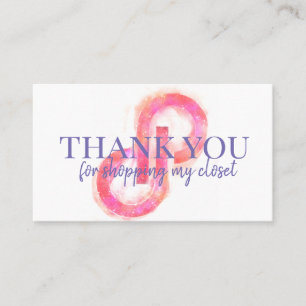 De Visita Poshmark gracias tarjeta closet galaxia acuarela