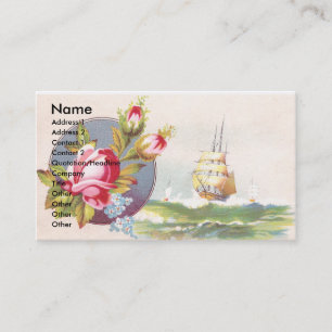 De Visita Rosas rosados y tarjeta alta del comercio del