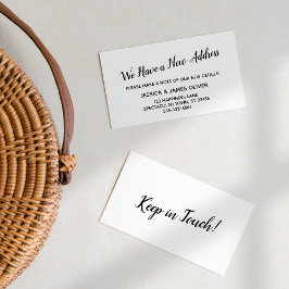 De Visita Simple negro en blanco Tenemos una nueva tarjeta d