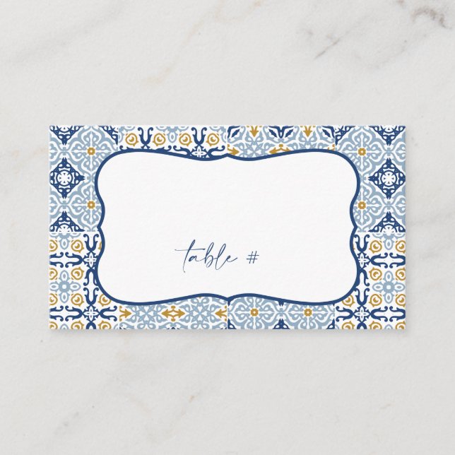 De Visita Tarjeta Amalfi Tile Summer Flat Place (Anverso)
