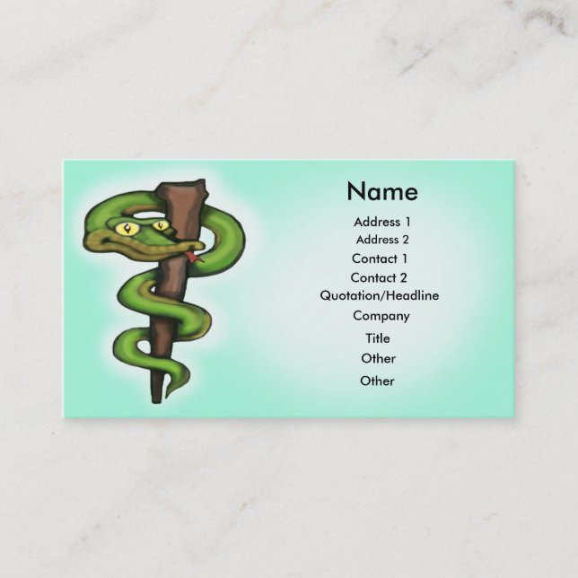 De Visita Tarjeta Asclepius (Anverso)