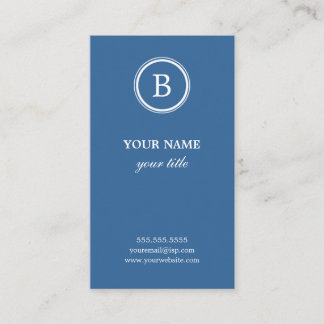 De Visita Tarjeta azul y blanca elegante del perfil del