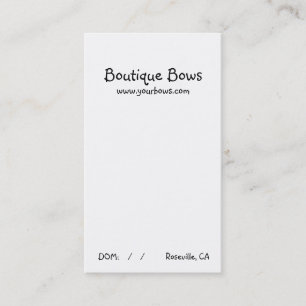 De Visita Tarjeta básica del arco del boutique