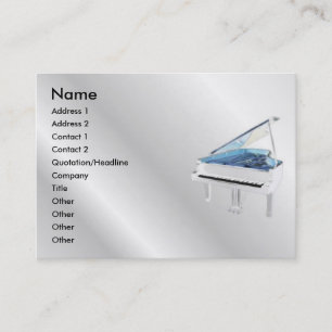 De Visita Tarjeta blanca del perfil del piano