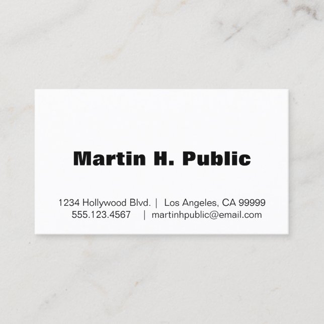 De Visita Tarjeta blanca simple con logotipo (Anverso)