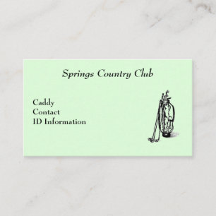 De Visita Tarjeta Caddy Golf Country Club