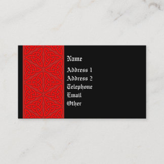 De Visita Tarjeta céltica del perfil - rojos