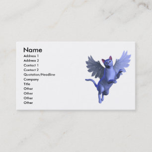 De Visita Tarjeta coa alas del perfil del gatito