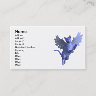 De Visita Tarjeta coa alas del perfil del gatito