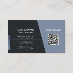 De Visita Tarjeta comercial corporativa o personal con códi