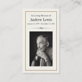 De Visita Tarjeta conmemorativa