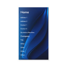 Tarjeta contemporánea flúida azul del perfil del