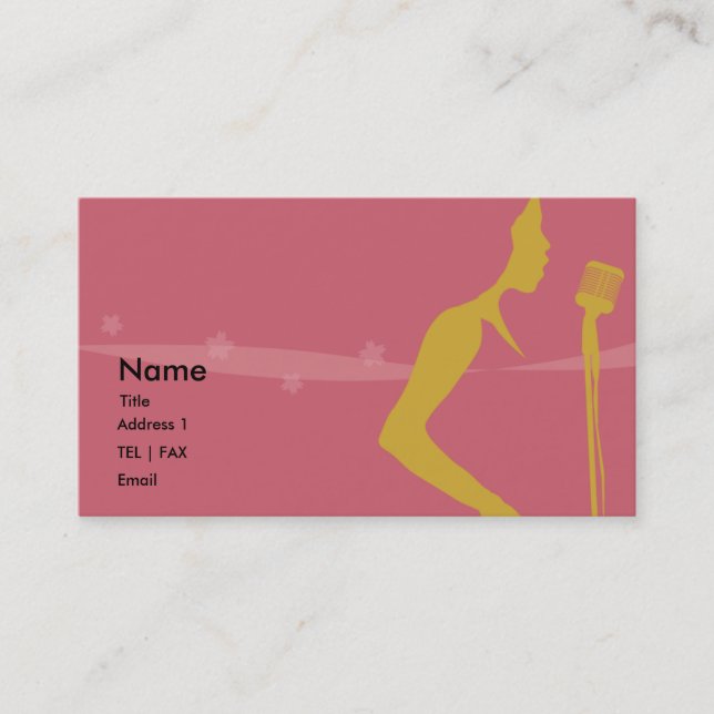 De Visita Tarjeta del cantante (Anverso)