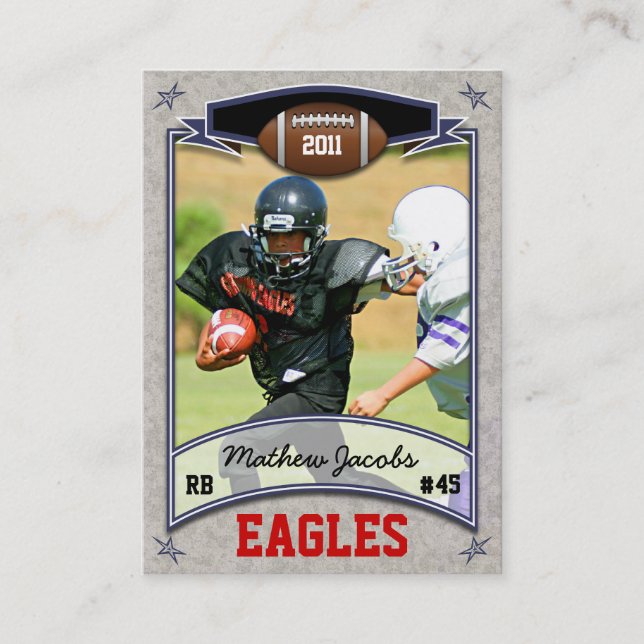 De Visita Tarjeta del fútbol (Anverso)