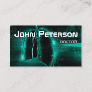 De Visita Tarjeta del médico del Pulmonologist del terapeut