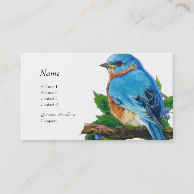 De Visita Tarjeta del perfil - Bluebird (Anverso)