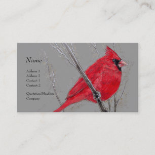 De Visita Tarjeta del perfil - cardenal rojo