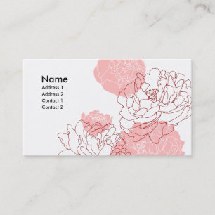 De Visita Tarjeta del perfil del adorno del Peony