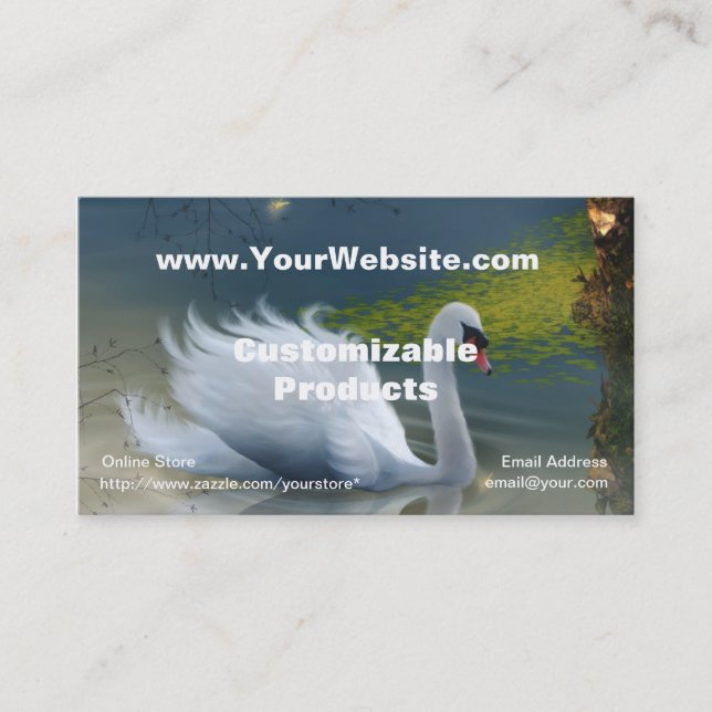 De Visita Tarjeta del perfil del canto del cisne (Anverso)