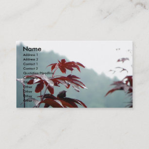 De Visita Tarjeta del perfil del diálogo del otoño