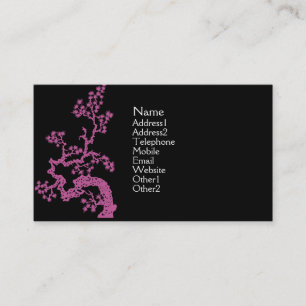 De Visita Tarjeta del perfil del diseño del chino - rosa
